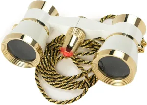BARSKA 3x25 Blueline Opera Glass with Necklace, Pearl White