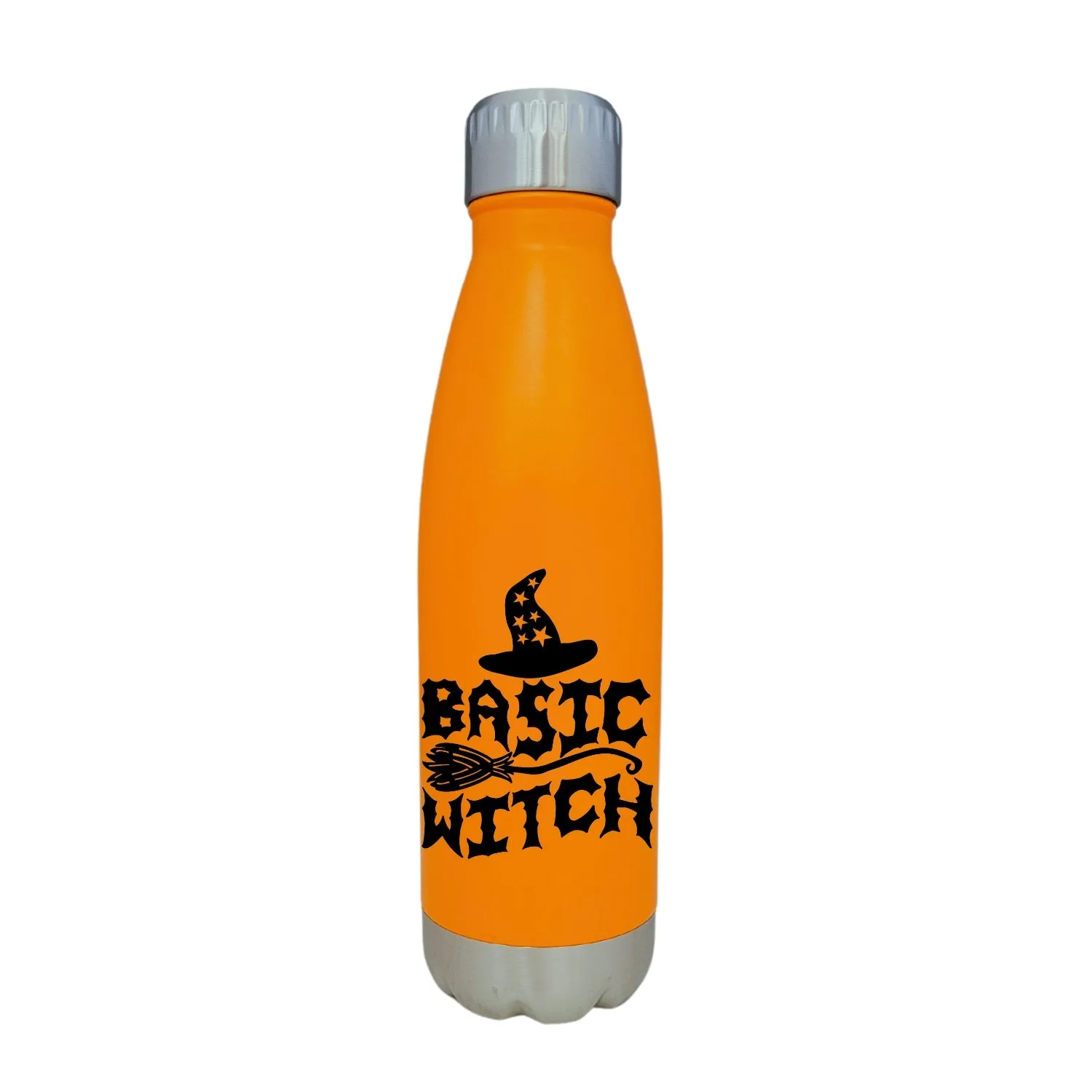 Basic Witch Halloween Theme Orange 17oz Water Bottle LA5137