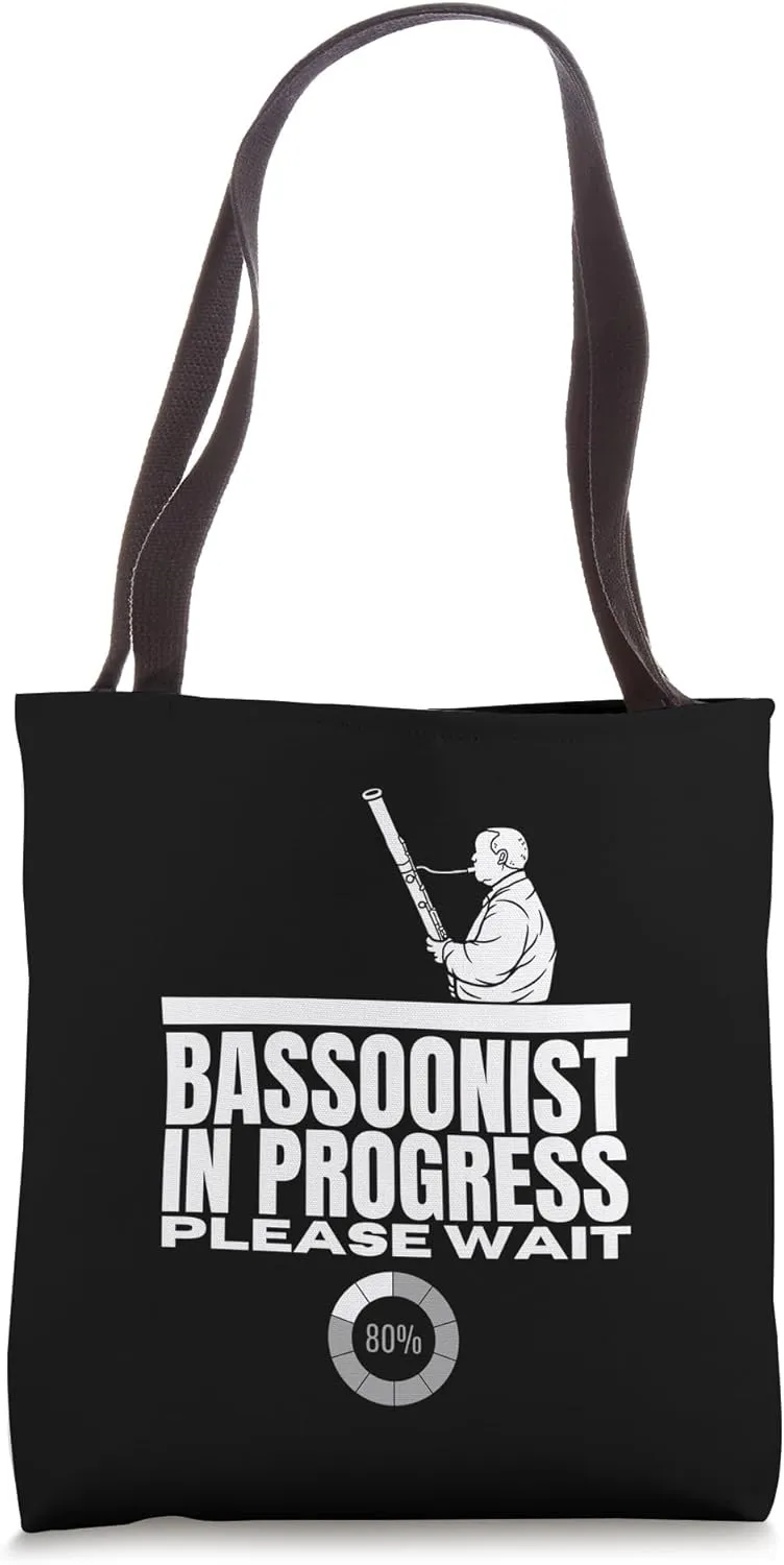 Bassoonist In Progress Loading Funny Men Bassoon Tote Bag