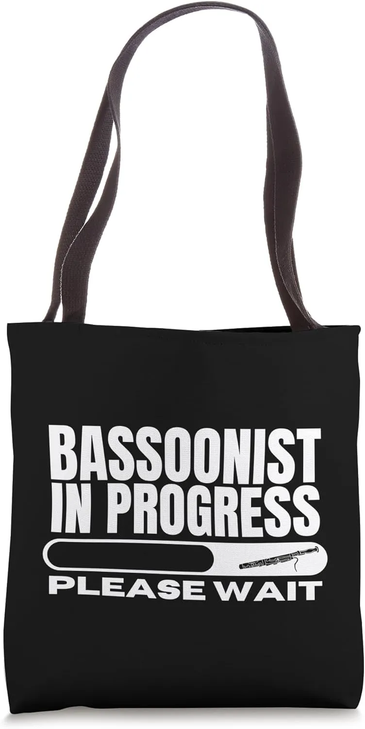 Bassoonist In Progress Loading Funny Men Bassoon Tote Bag