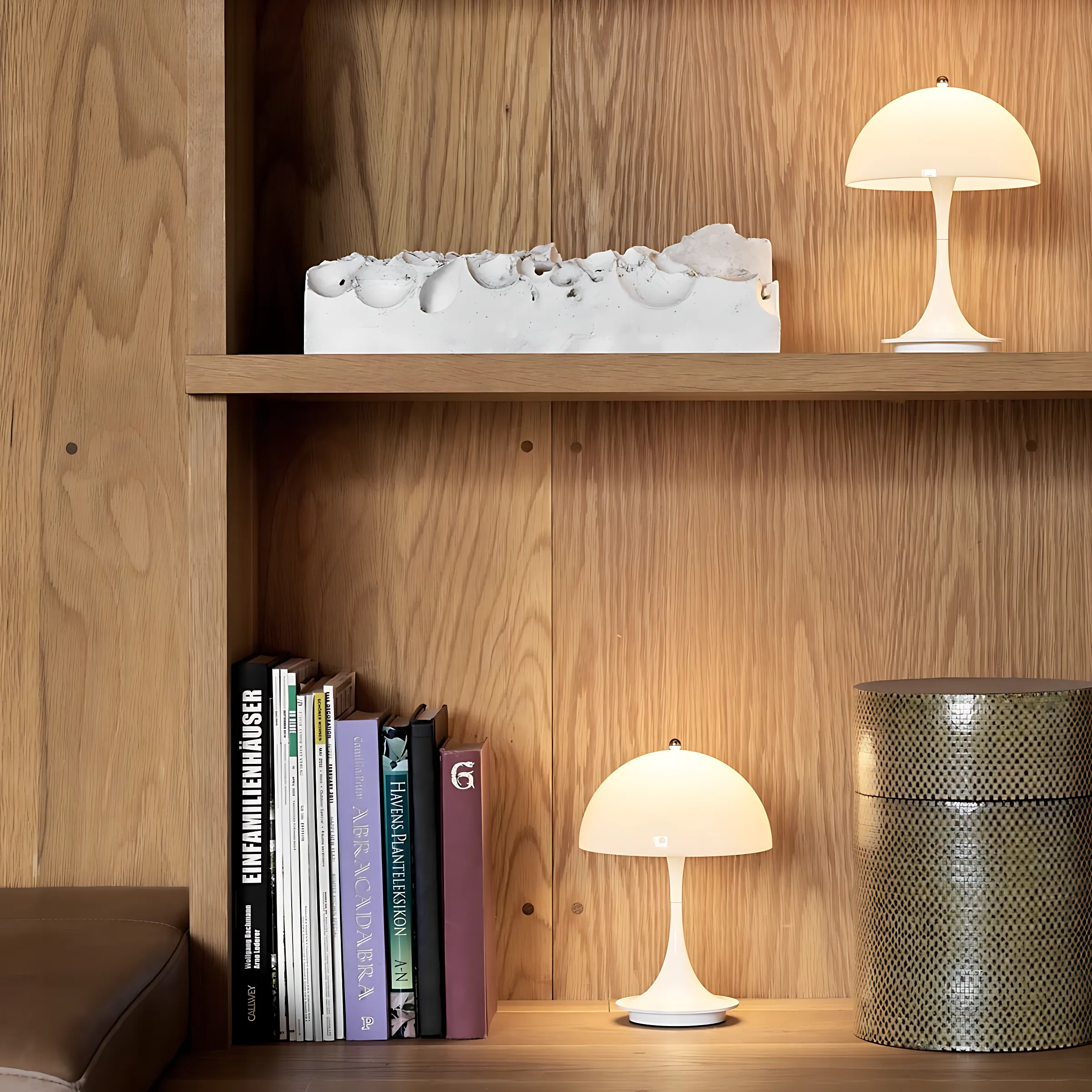 Bauhaus Mushroom Lamp – Rechargeable, Elegant & Touch-Controlled
