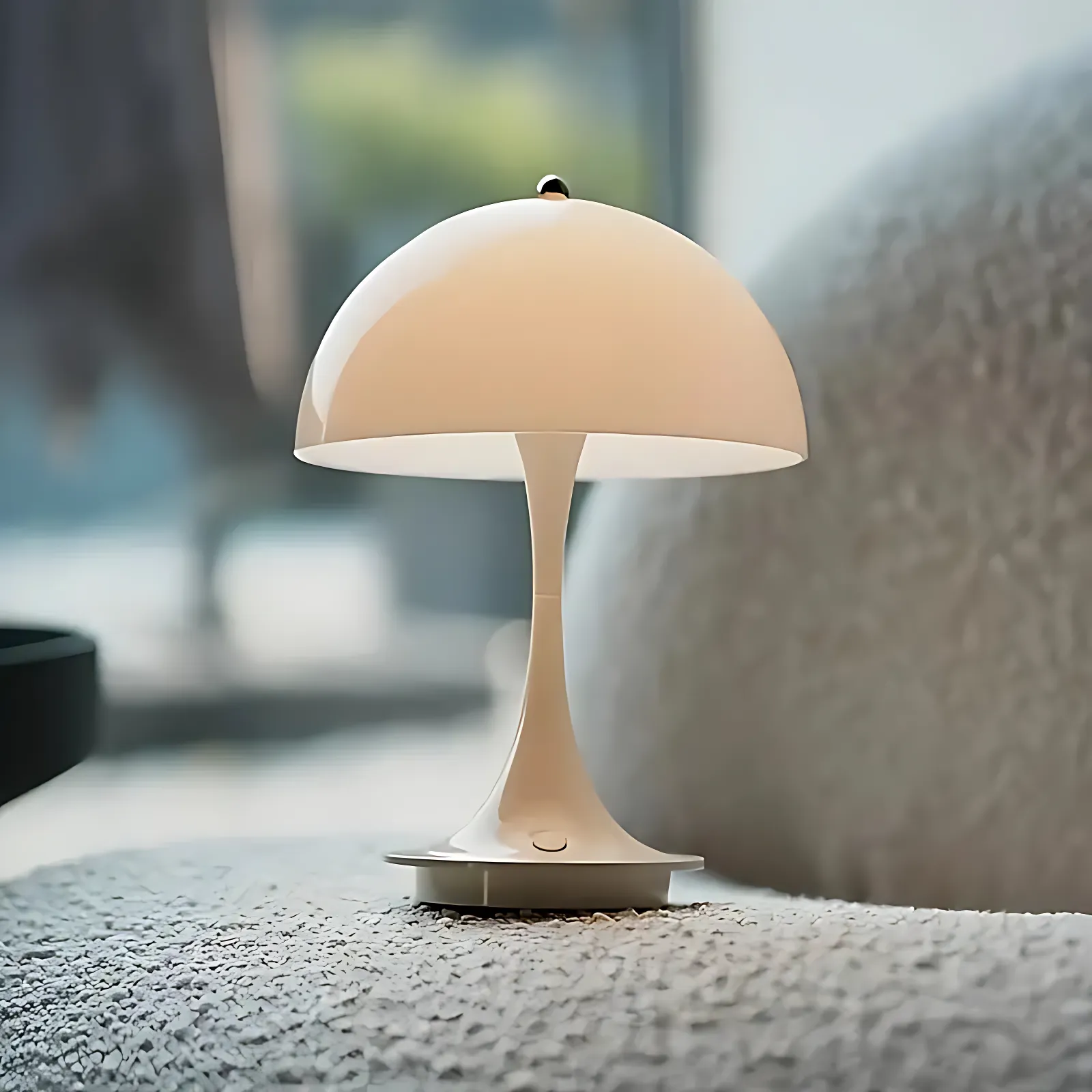 Bauhaus Mushroom Lamp – Rechargeable, Elegant & Touch-Controlled