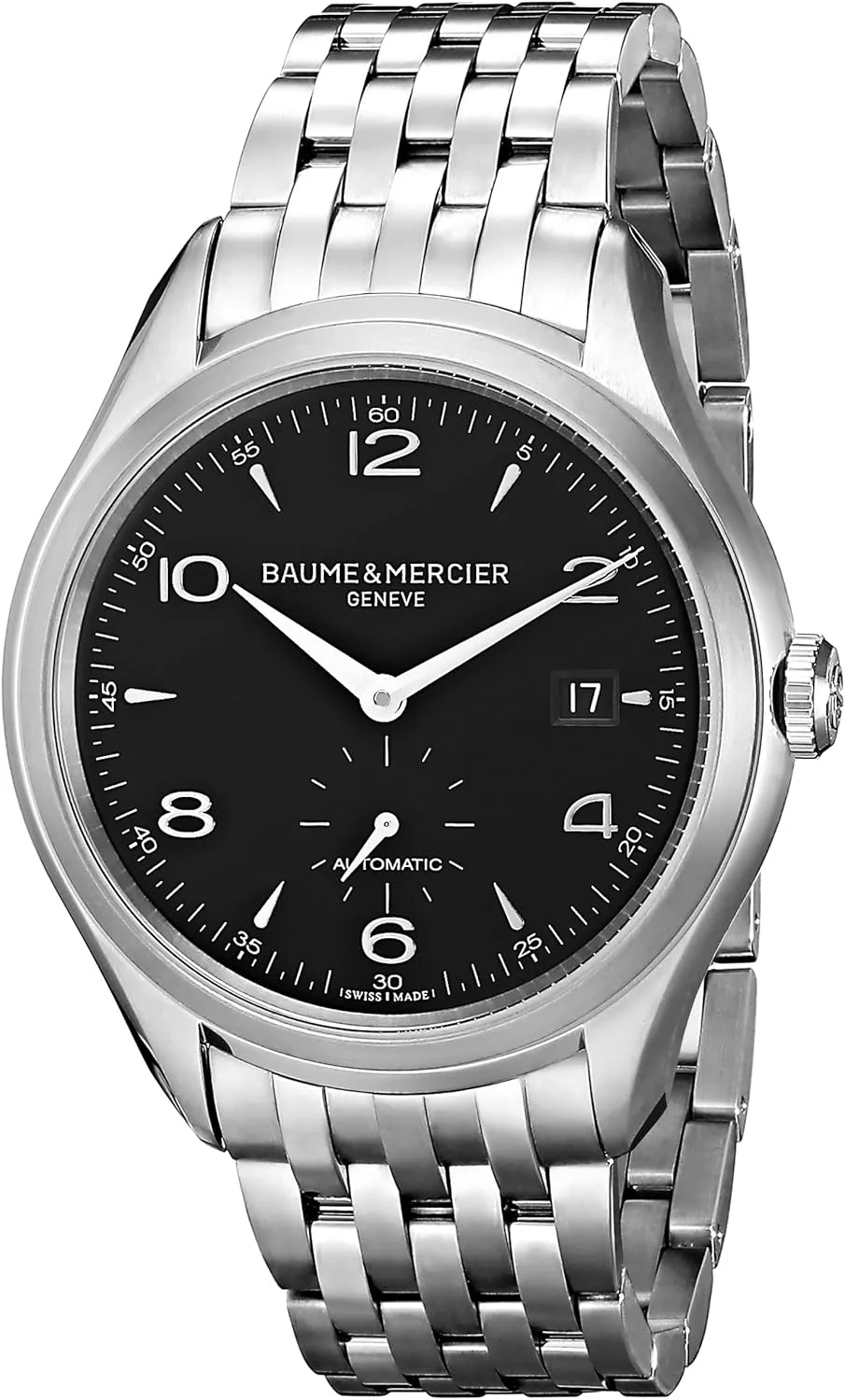 Baume & Mercier Men's BMMOA10100 Clifton Analog Display Swiss Automatic Silver Watch
