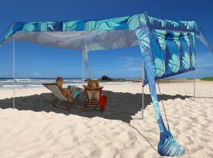 Beach Canopy Tent Shade with Sidewalls 10x10FT, 6.6FT Tall, UPF50  Sun Shelter, Windproof & Water Resistant, Includes Guylines Sand Shovel Stability Poles, Easy Up for Beach Outdoor Camping Backyard
