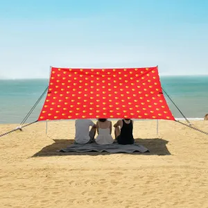 Beach Shade Tent with UPF50  UV Protection,Close-up Strawberry Lightweight Camping Sun Shelter for Outdoor,Camping Trips, Fishing, Backyard,Picnics,Easy Set Up and Carry 9x10.5 FT