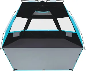 Beach Tent, Deluxe XL Pop-up Beach Tent for 4-6 Person, UPF 50  with Dark Shelter Technology, Easy Set Up and Portable Beach Tent Sun Shelter
