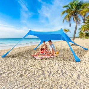 Beach Tent, Modern Beach Stretch Outdoor Tent for Camping (Blue)