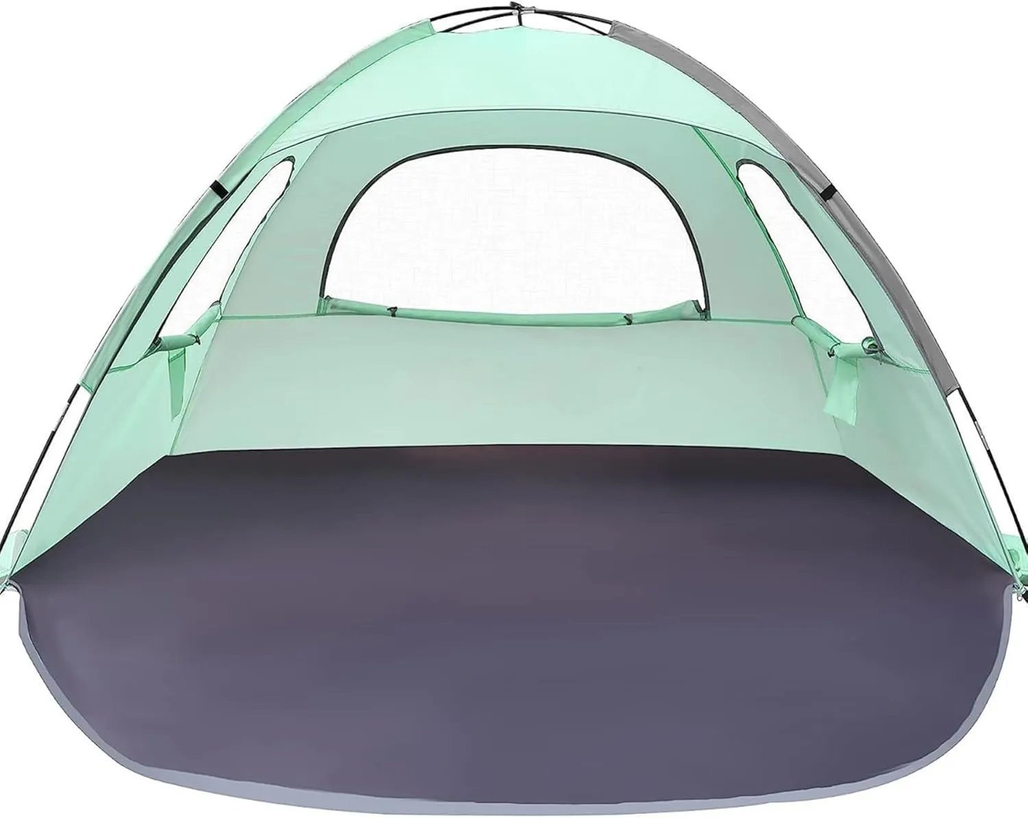 Beach Tent Sun Protection Ventilated Beach Tent Sun Shelter with 3 Window Lightweight ＆ Foldable Canopy Easy Setup Windproof Shade for 3 Persons 83x55x46 Inch