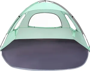 Beach Tent Sun Protection Ventilated Beach Tent Sun Shelter with 3 Window Lightweight ＆ Foldable Canopy Easy Setup Windproof Shade for 3 Persons 83x55x46 Inch