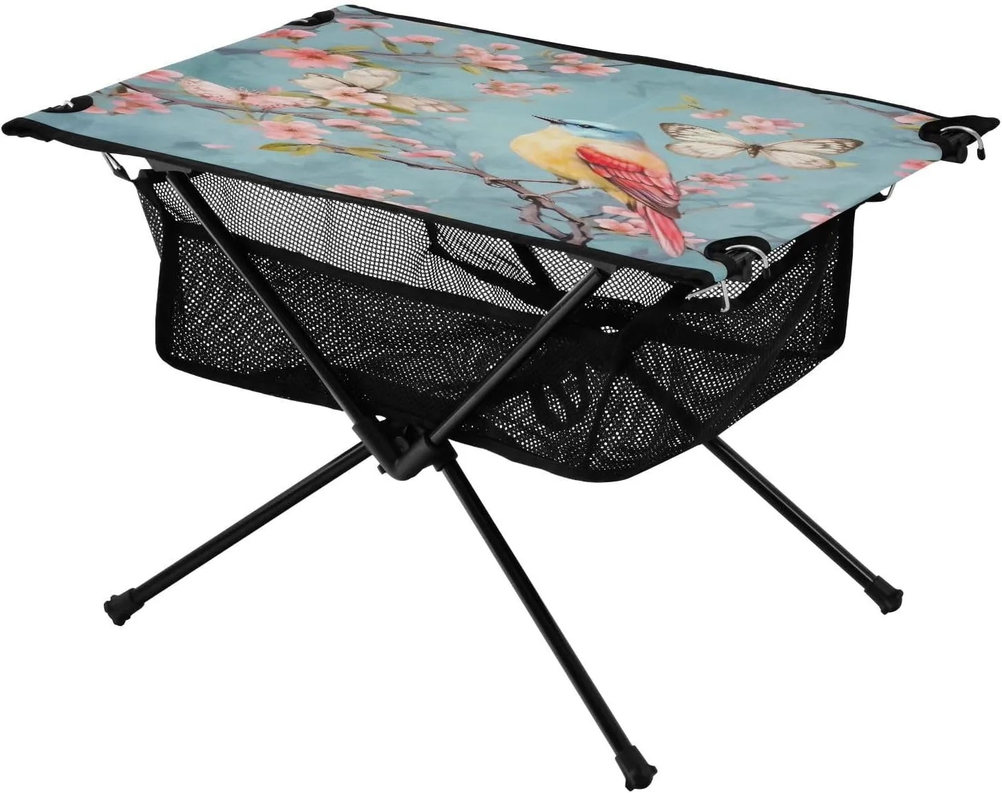 Beautiful Bird Portable Folding Camping Table, Compact Lightweight Beach Table with Carrying Bag for Outdoor Picnics, BBQs, Camp