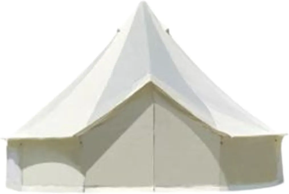 Bell Tent, Roomy Yurt Tent for Family Glamping Camping, 4 Season Tent Outdoor Camping Rainproof Large Bell-Shaped Cotton Picnic Tent (4 * 4 * 2.5m)