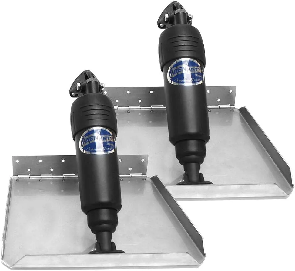 Bennett Marine BOLT1212ED Bolt Electric Edge Mount Limited Space Trim Tab Kit - 12" x 12"