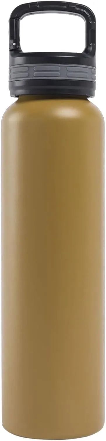 Beretta 24 Oz Durable Stainless Steel Insulated Water Bottle for Hot or Cold Liquids with Vacuum Seal Lid with Integrated Carabiner