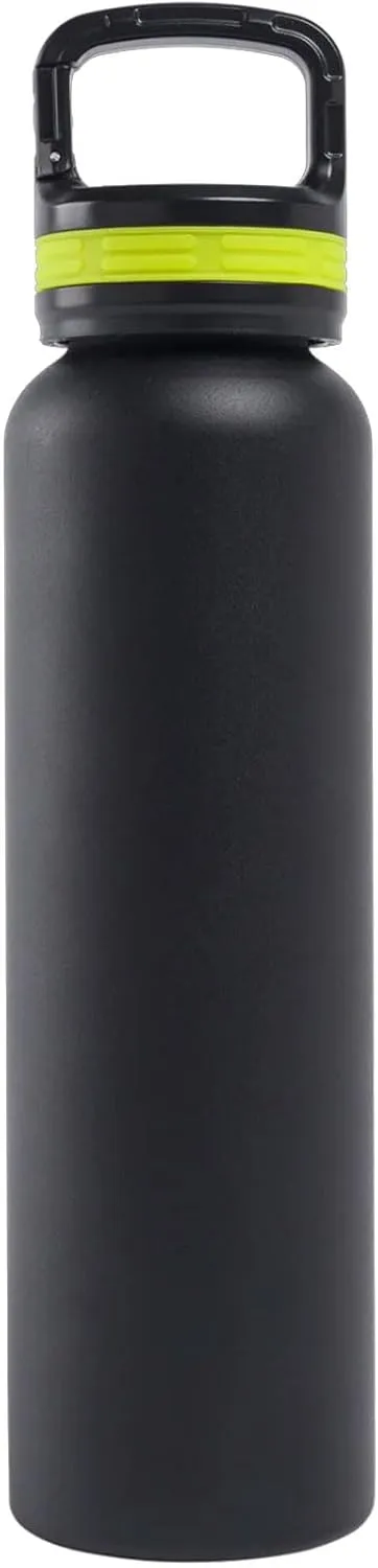 Beretta 24 Oz Durable Stainless Steel Insulated Water Bottle for Hot or Cold Liquids with Vacuum Seal Lid with Integrated Carabiner