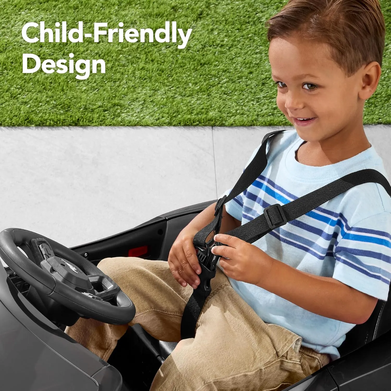Best Choice Products Kids 12V Electric Ride On Car Officially Licensed Ford Mustang w/Parent Control, LED Lights, 2 Speeds, Bluetooth - Black