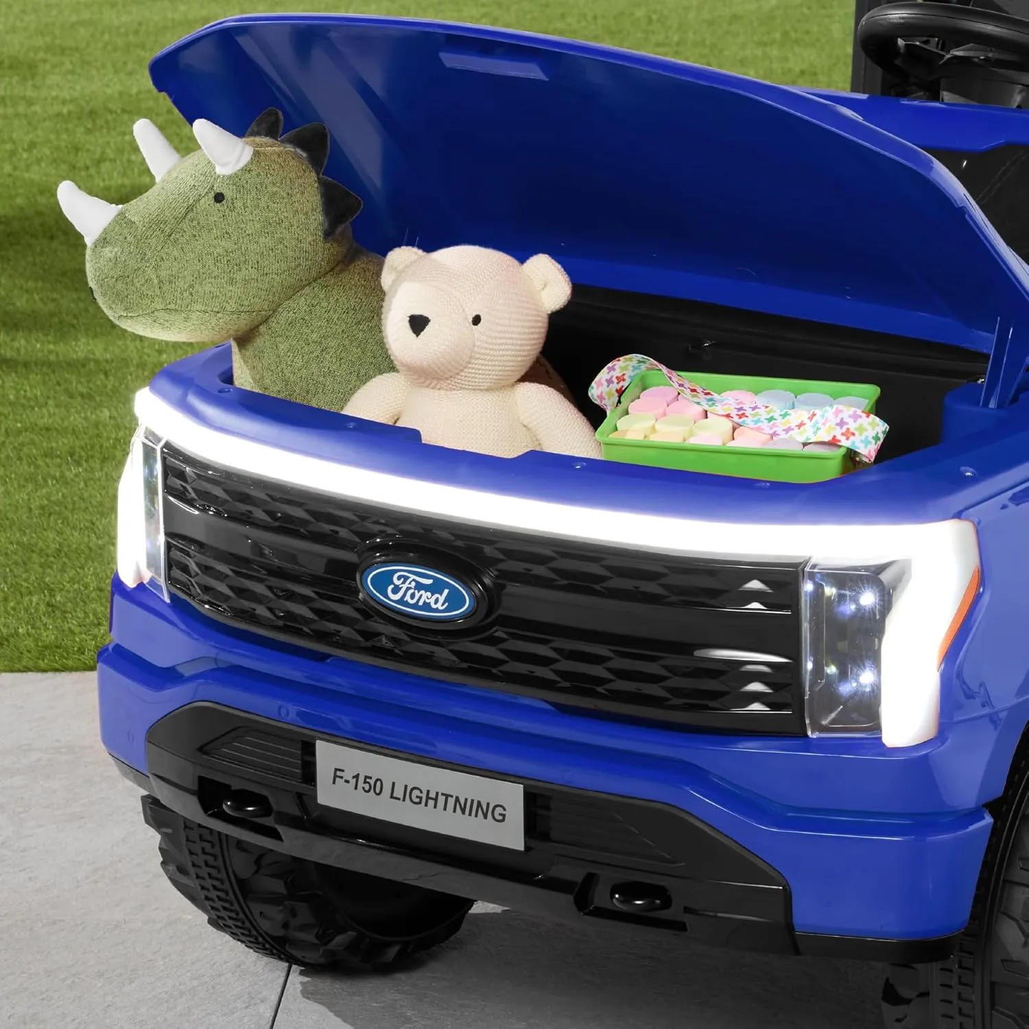 Best Choice Products Licensed Ford F-150 Lightning Truck Kids 24V 2-Seater Electric Ride On Car Toy w/ 132lb Weight Capacity, Parent Control - Blue