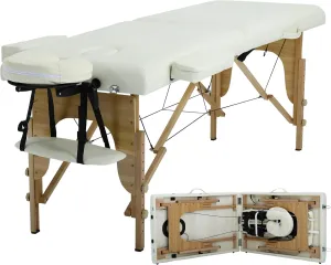 BestMassage Massage Bed Portable Massage Table 24 inche Wide Lash Bed Heigh Adjustable 2 Folding Spa Table with Non-Woven Bag for Spa Footmassage Facial CareSpa Tattoo