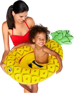 BigMouth Inc Lil’ Water Float - Pool Floaties for Infants Babies & Kids Ages 1-3, for Beginner Swimmers, Easy to Inflate and Durable - Pineapple