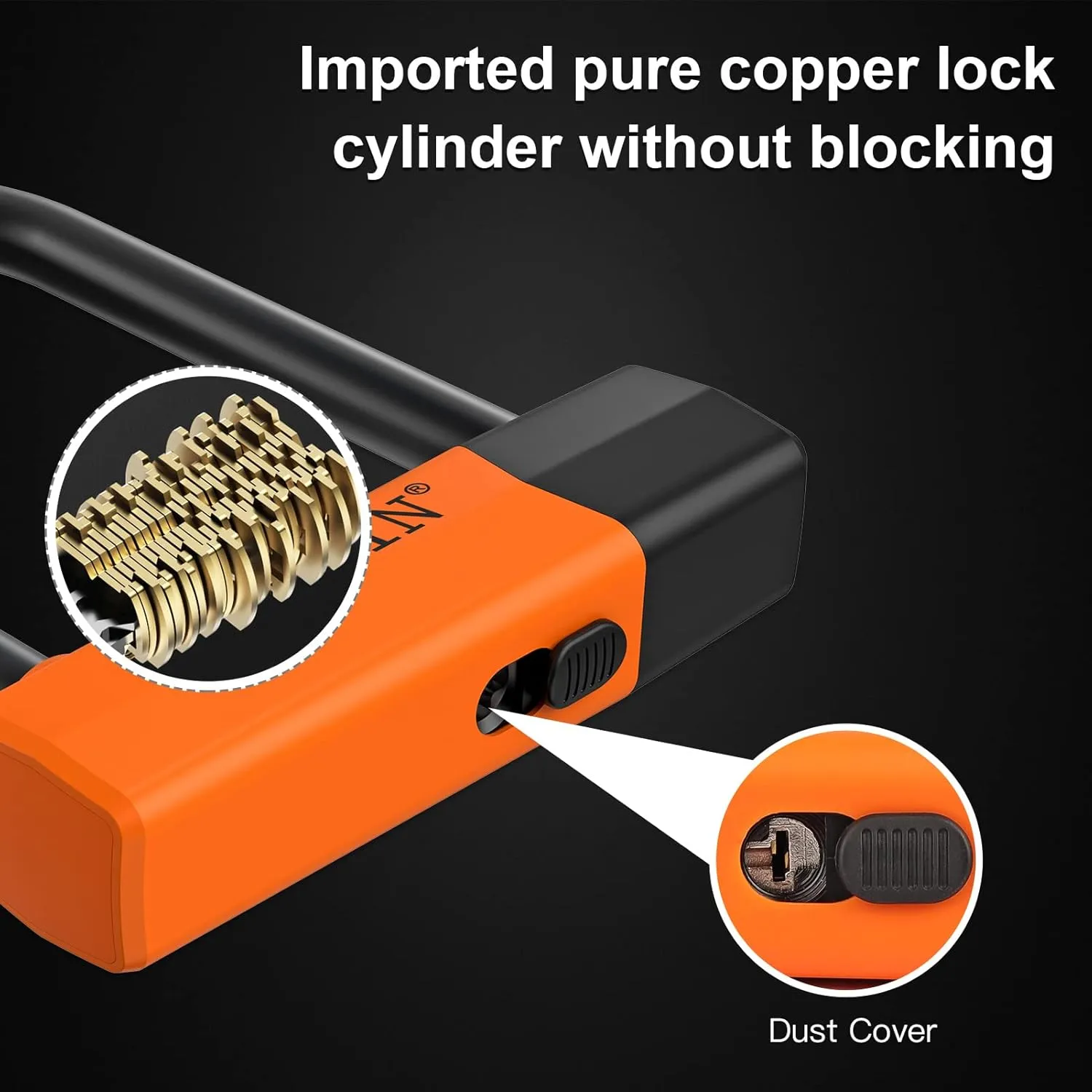 Bike U Lock with 16mm U Lock and 4FT/5FT Length Security Cable and Sturdy Mounting Bracket for Bikes