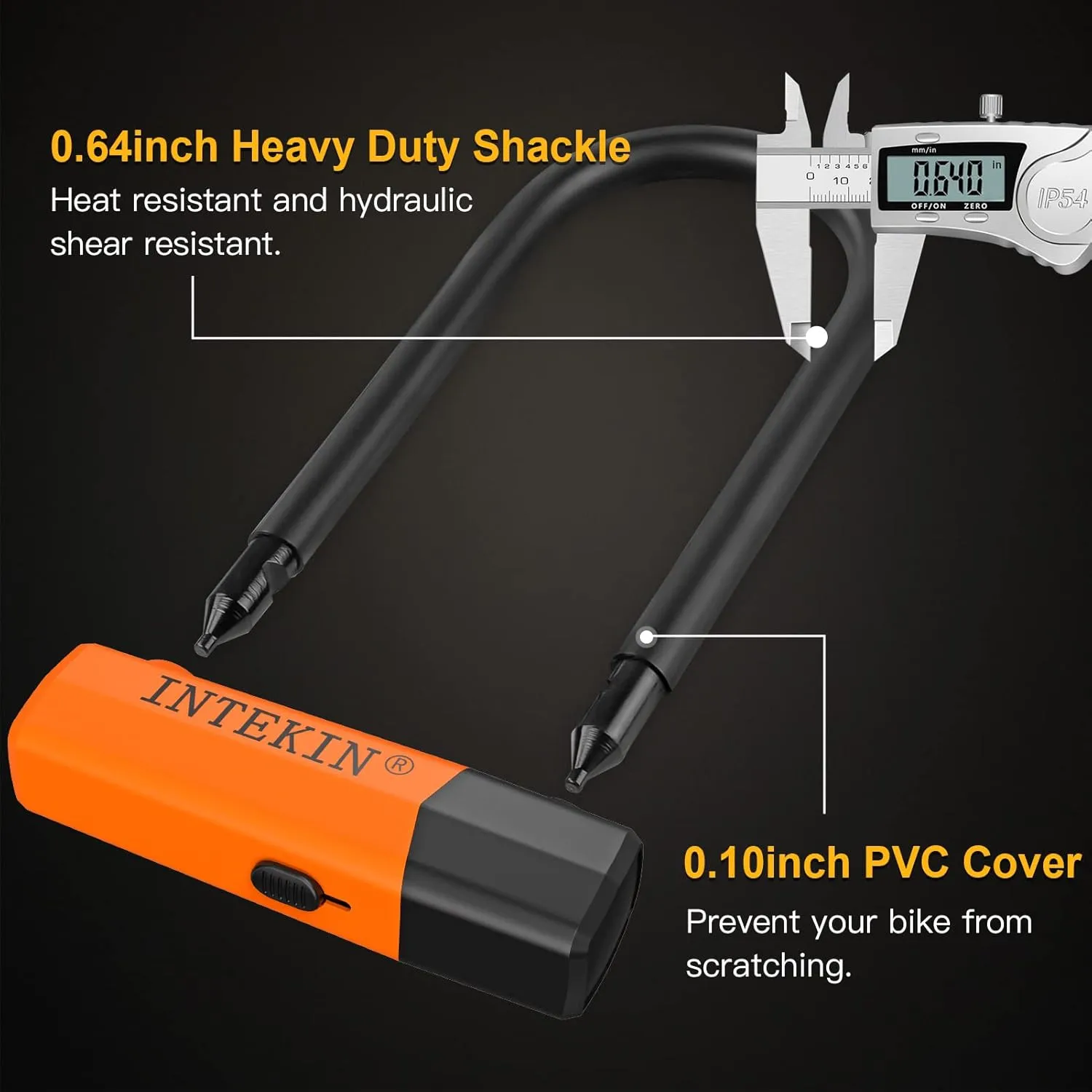 Bike U Lock with 16mm U Lock and 4FT/5FT Length Security Cable and Sturdy Mounting Bracket for Bikes