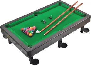Billiards Table, Mini Pool Table Children Billiards Set Cues Balls for Indoor Sports Arcade Table Games