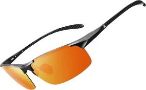 BIRCEN Polarized Carbon-Fiber Sunglasses for Men: Ultralight UV Protection Sun Glasses for Outdoor Sports Fishing Golf Hiking