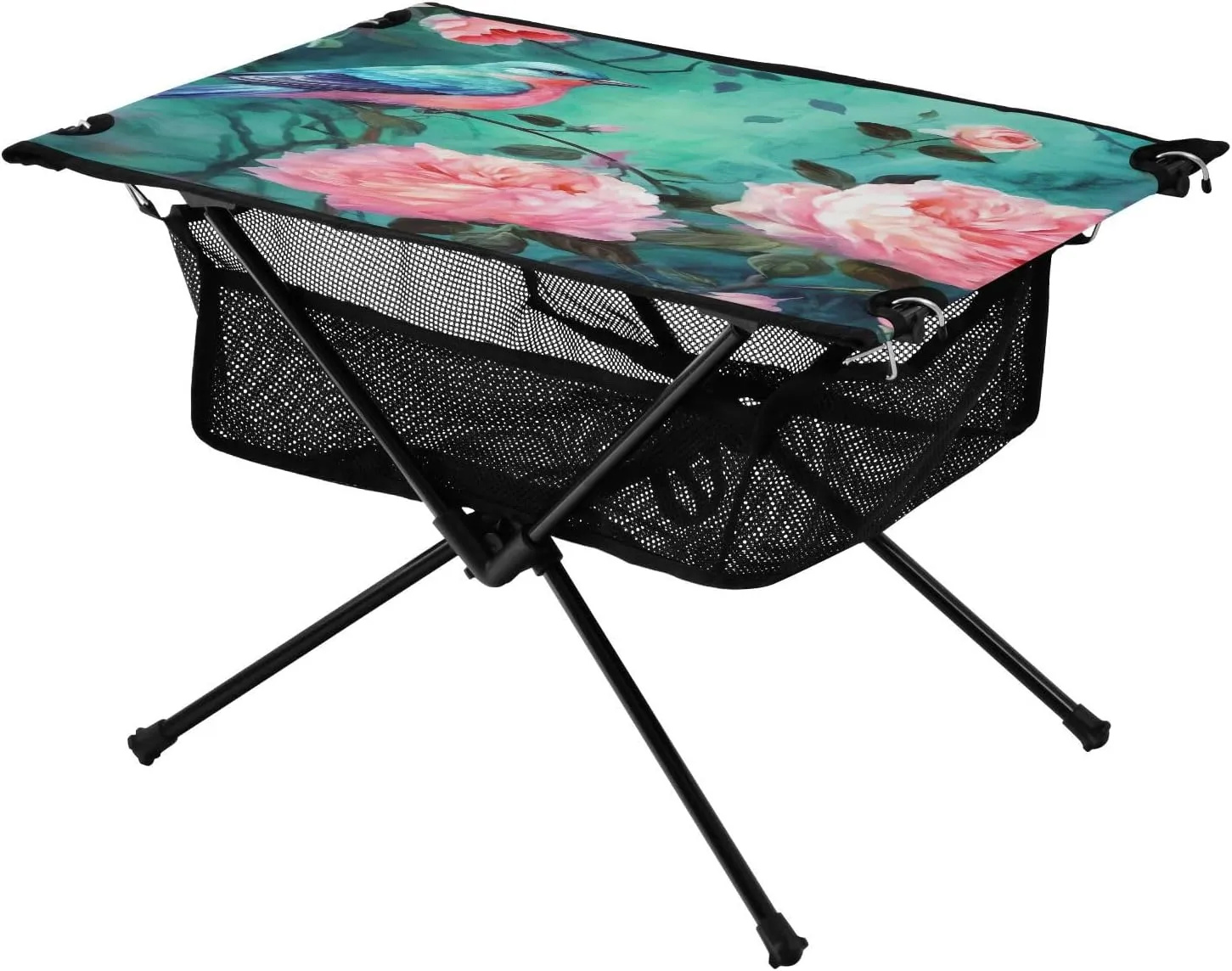 Bird Green Portable Folding Camping Table, Compact Lightweight Beach Table with Carrying Bag for Outdoor Picnics, BBQs, Camp