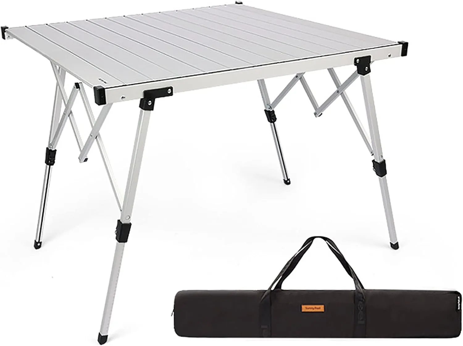 BK&MF Outdoor Folding Table,Portable Aluminum Picnic Camping Table Compact Travel Table Roll-up Table with Carry Bag for Picnic Beach,B,89x49x72cm(35x19x28inch)