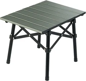 BK&MF Ultralight Outdoor Folding Camping Table,Aluminum Lightweight Beach Travel Table Side Table with Carry Bag for BBQ, Party, Camping,A,41x29x31cm(16x11x12inch)