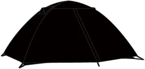 Black 4 Person Dome Tent,Double Layer,Waterproof,Easy Setup for Family Outdoor Adventures