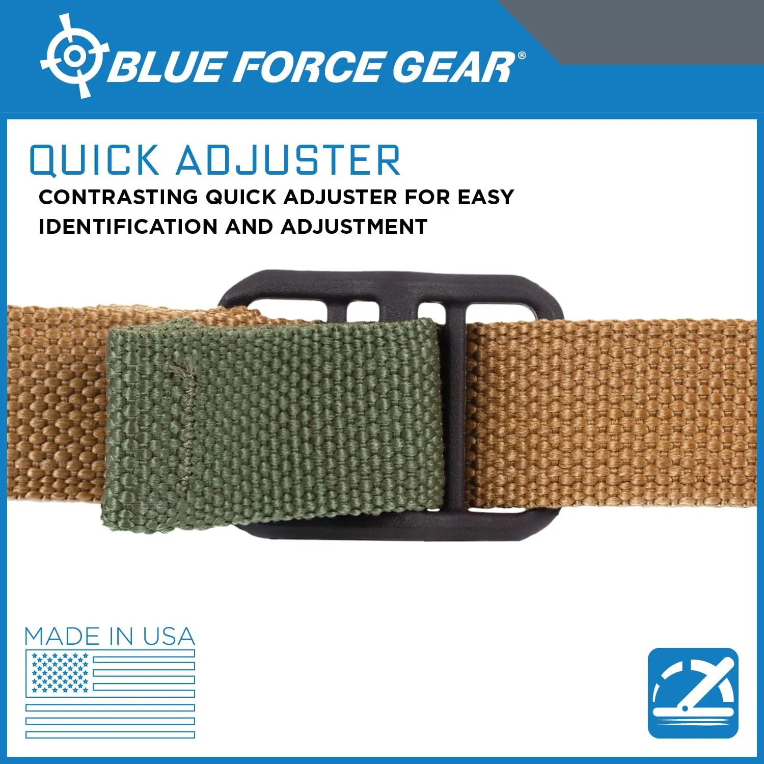 Blue Force Gear Standard Sling for AK | 2 Point Sling Adjusts for Carrying Positions | 45-55 inches