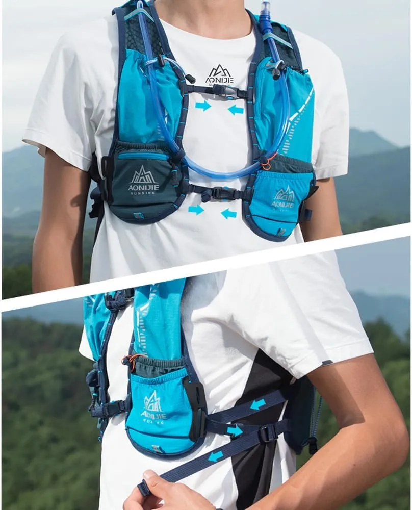 BlueField 5L Running Back Trekking Sack Backpack Lightweight Cycling Hydration System Compatible for Running, Jogging, Marathon, Hiking, Mountaineering, Cycling