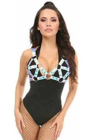 Blue/Purple Holo Strappy Bra Top