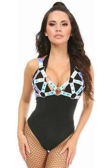 Blue/Purple Holo Strappy Bra Top