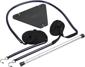 Boat Cover Support System Pole & Strap Kit, Adjustable 12" to 44" Height, Includes Heavy-Webbing, Plastic & Aluminum Poles, Universal Fit for Boats Up to 28'