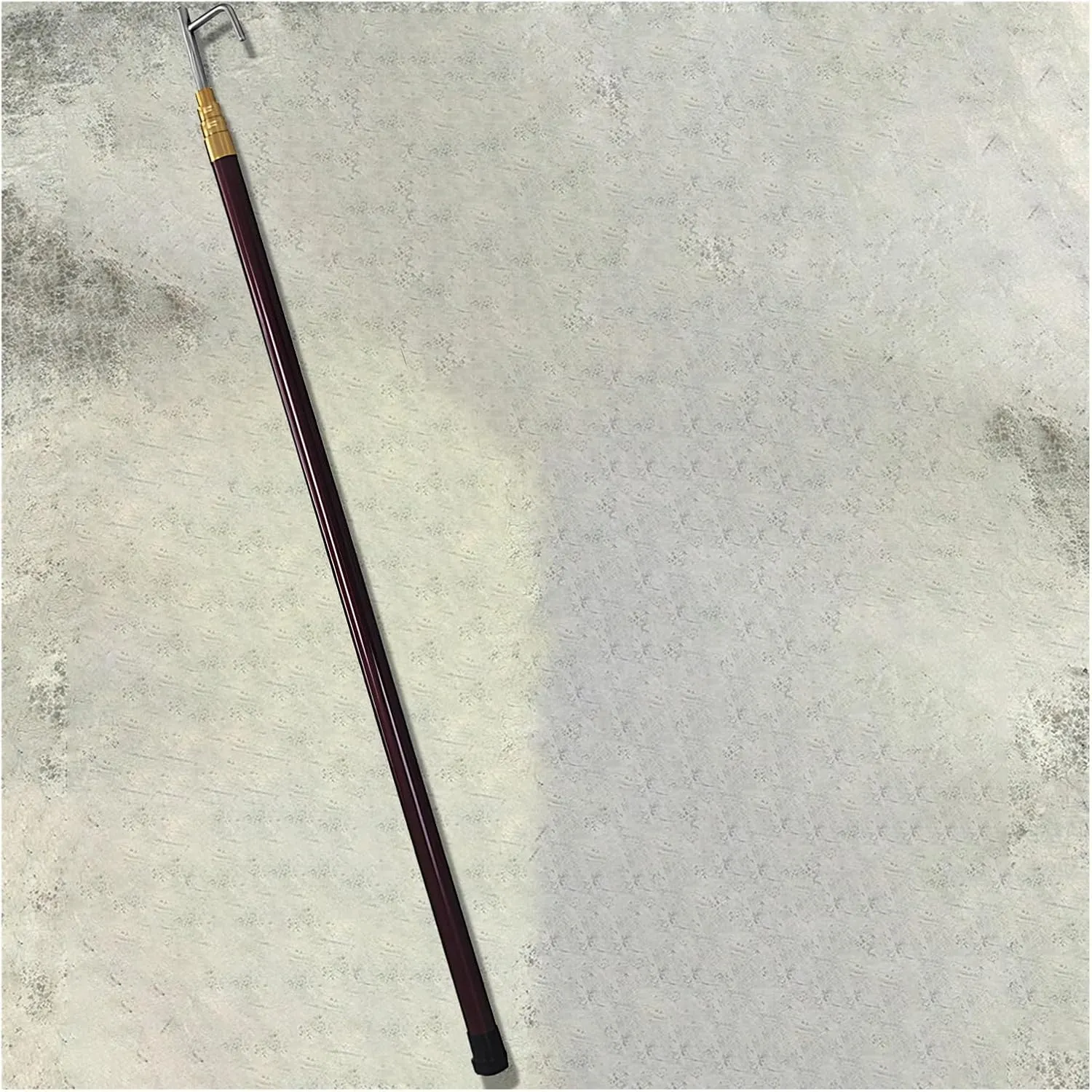 Boat Docking Rod with Non-Slip Rubber Handle, 1 2 3 5 Pack Telescoping Pole with Hook 13 16 20 Ft, Sturdy Truck Bed Cargo Grabber Tool, Versatile(1 Set Brown,6m(19.7 ft))