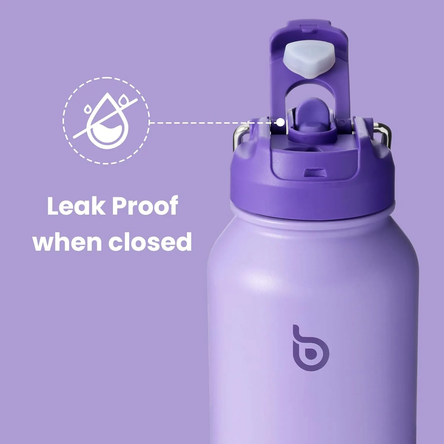 BOTTLE BOTTLE 32oz Insulated Water Bottle Stainless Steel Sport Water Bottle with Straw Dual-use Lid Design for Gym with Pill Box