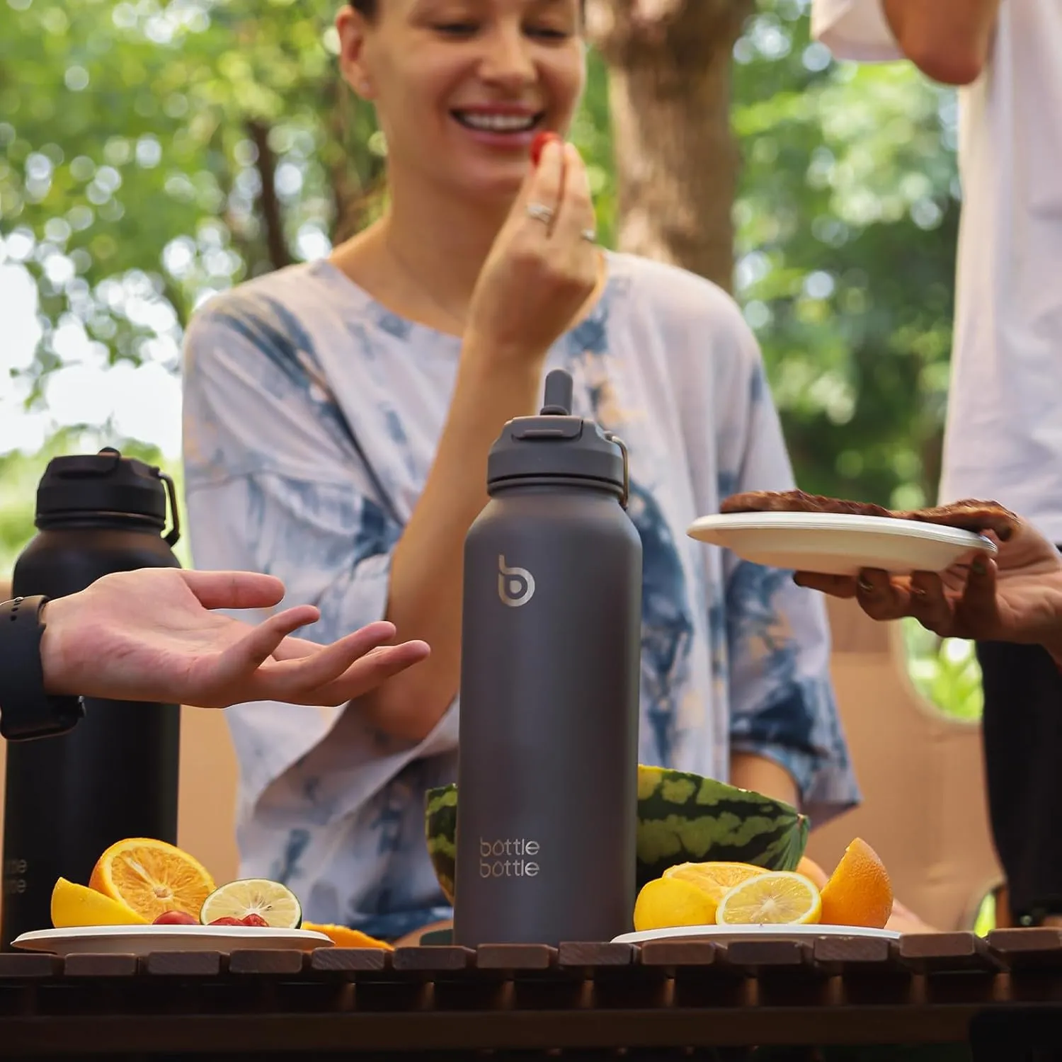 BOTTLE BOTTLE 40 oz sports water bottle stainless steel insulated water bottle with straw and pills holder