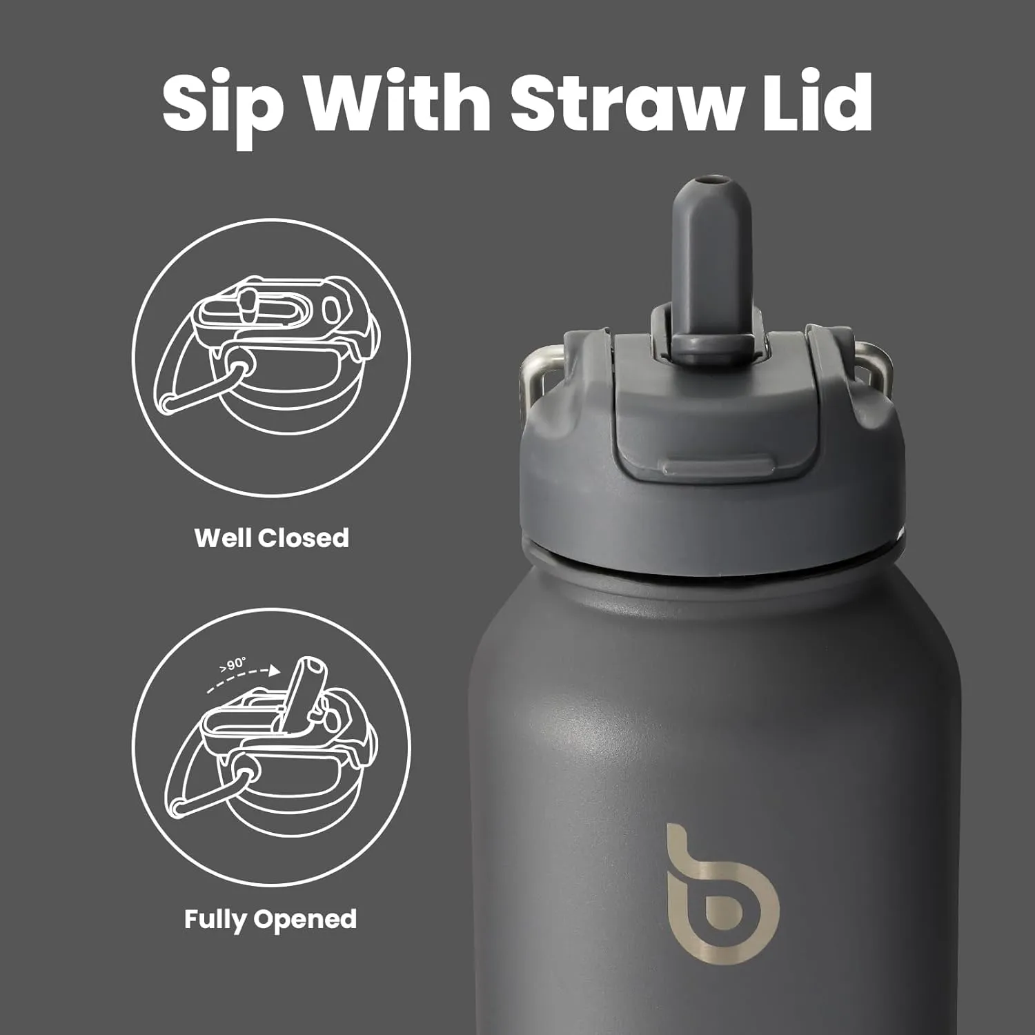 BOTTLE BOTTLE 40 oz sports water bottle stainless steel insulated water bottle with straw and pills holder