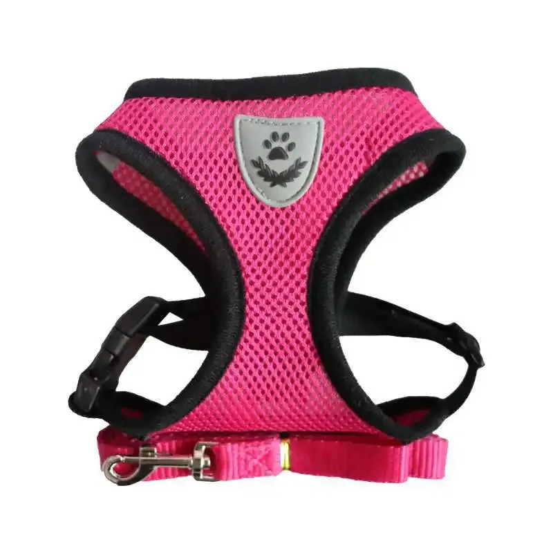 Breathable Cat Harness Leash Set Adjustable Puppy Cats Harness Vest Kitten Collar Necklace Small Dog Chest Strap Pet Accessories