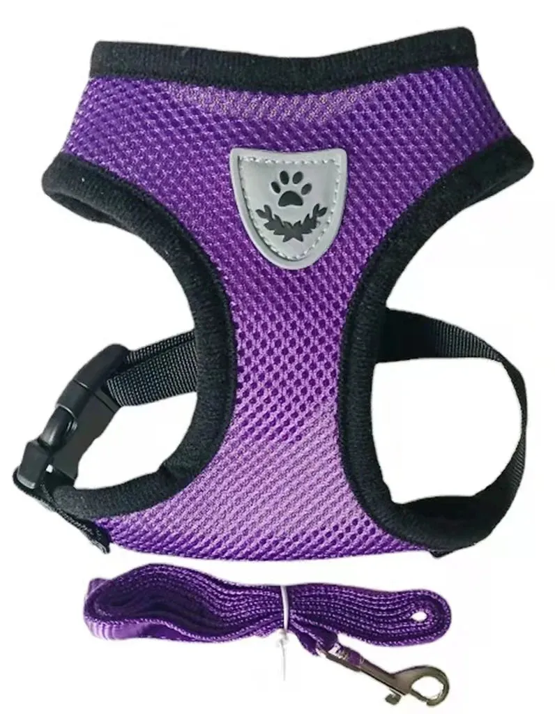 Breathable Cat Harness Leash Set Adjustable Puppy Cats Harness Vest Kitten Collar Necklace Small Dog Chest Strap Pet Accessories