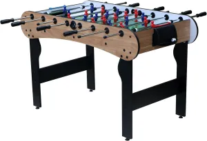 Brown & White Foosball Table-Soccer Football Game Table for Kids & Adults, Indoor Tabletop Games, Fun Family Entertainment, Table Soccer Football Play Set (Brown   White) (1 Doors)