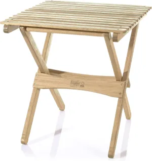 BYER OF MAINE Pangean Folding Wooden Side Table – 18" H x 16" W x 16" H – Portable Compact Outdoor Table – Folding Hardwood Table for Patio, Porch, Balcony, Camping & Garden Use