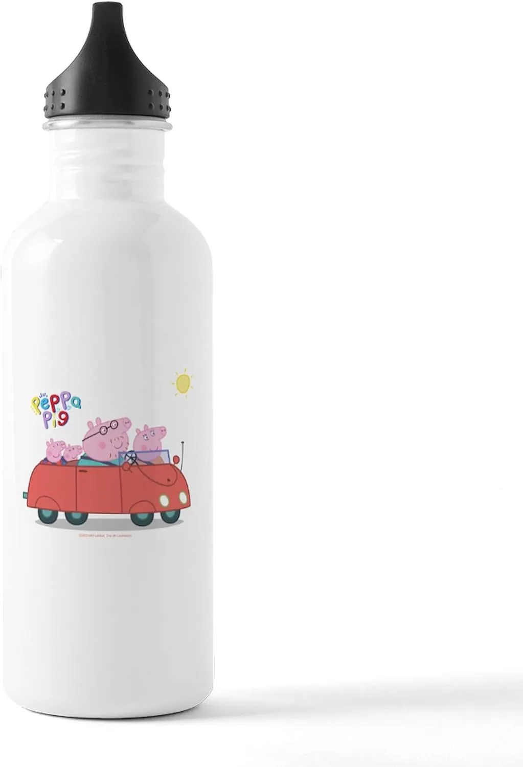 CafePress Peppa Pig Family Drive Water Bottle 1.0L (34 oz) Stainless Steel Water Bottle