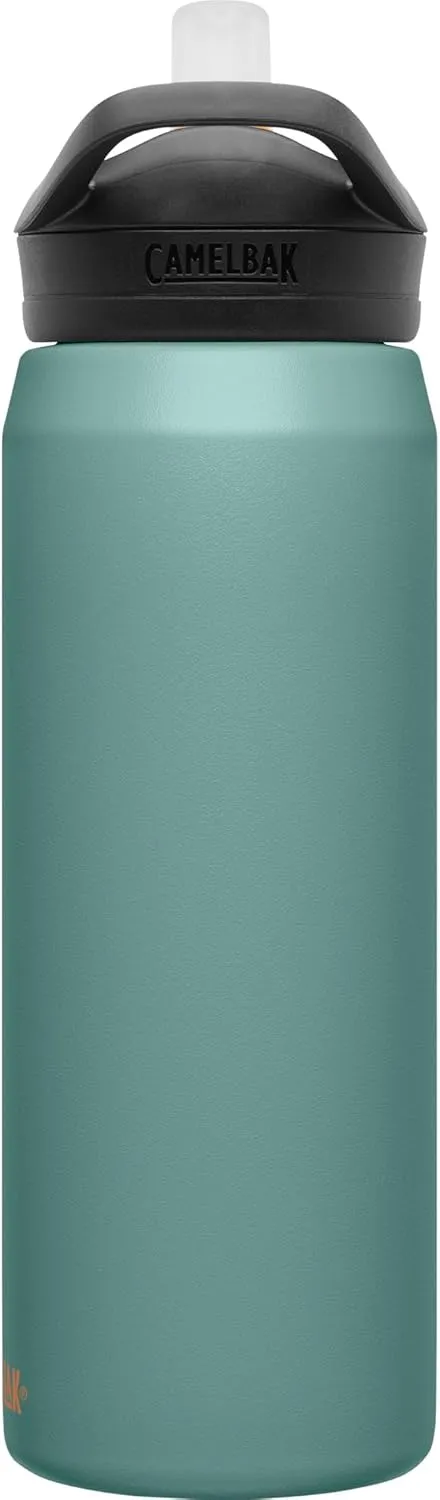 CamelBak Eddy  Water Bottle with Straw 25oz - Insulated Stainless Steel, Forest Floor