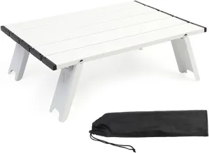 Camp Table Outdoor Folding Table Portable Beach Camping Picnic Table with Carry Bag Lightweight Mini Foldable BBQ Picnic Desk Computer Desk (Color :