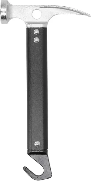 Camping Hammer, 22CM Multifunctional Aluminum Alloy Mini Portable Outdoor Tool with Tent Stake Remover with Hook