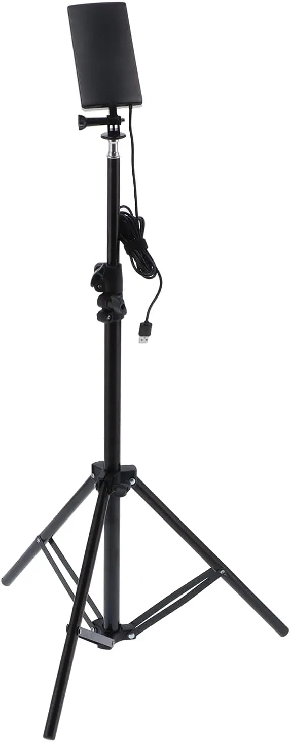 Camping Lights, USB Power Adjustable Telescoping Tripod LED Lamp, Portable Outdoor Camping Lamp, Metal Rod Support, for Photography SelfDriving Travel Hiking
