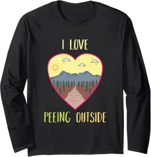Camping Outdoors Camp Lakeside Funny Backpacker Quote Hiking Long Sleeve T-Shirt
