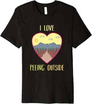 Camping Outdoors Camp Lakeside Funny Backpacker Quote Hiking Premium T-Shirt